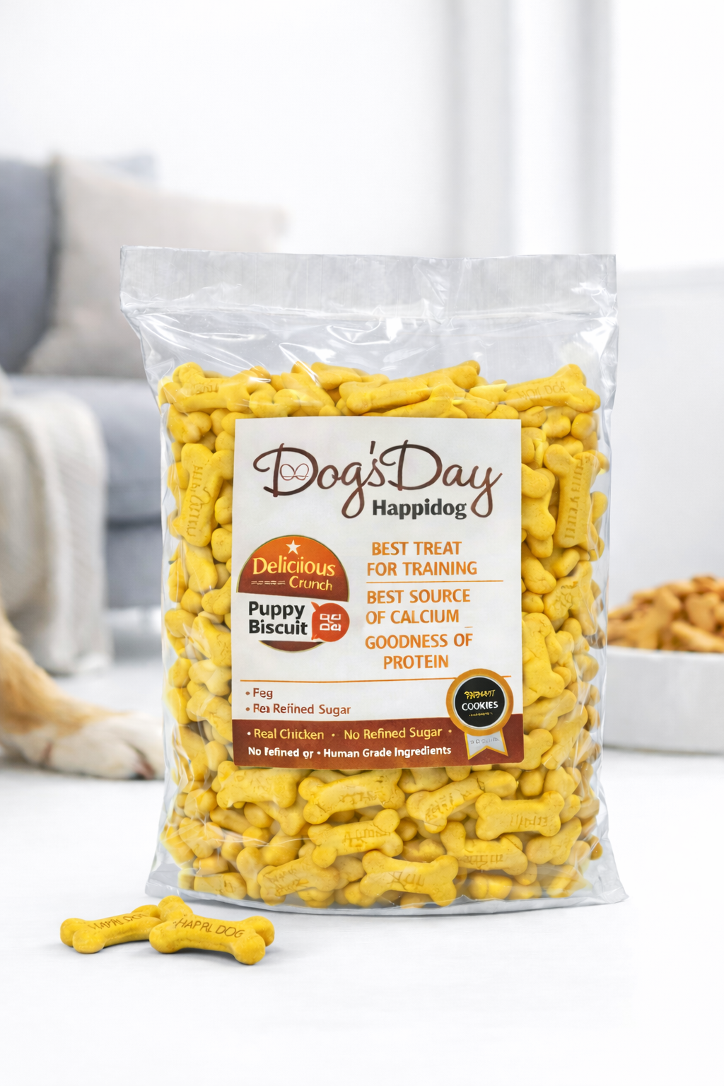 Puppy Dog Biscuits Egg Flavour 1Kg Poly Pack